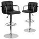 Alamont Home - Genna Contemporary Vinyl Barstool (set of 2) - Black