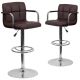 Alamont Home - Genna Contemporary Vinyl Barstool (set of 2) - Brown