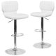 Alamont Home - Samantha Contemporary Vinyl Barstool (set of 2) - White Vinyl