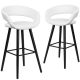 Alamont Home - Brynn Series Contemporary Vinyl Barstool (set of 2) - White