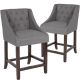 Alamont Home - Carmel Counter Bar Stool - Dark Gray Fabric