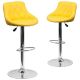 Alamont Home - Caldwell Contemporary Vinyl Barstool (set of 2) - Yellow