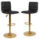 Alamont Home - Vincent Contemporary Vinyl Barstool (set of 2) - Black 2-ALA-3DI-452195