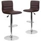 Alamont Home - Vincent Contemporary Vinyl Barstool (set of 2) - Brown
