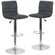 Alamont Home - Vincent Contemporary Vinyl Barstool (set of 2) - Gray