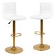 Alamont Home - Vincent Contemporary Vinyl Barstool (set of 2) - White 2-ALA-3DI-452194