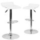 Alamont Home - Athens Contemporary Vinyl Barstool (set of 2) - White