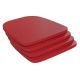 Alamont Home - All-Weather Polyresin Seat for Colorful Metal Stools and Chairs (Set of 4) - Red 4-ALA-KKTF-507198