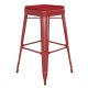 Alamont Home - Kai Indoor/Outdoor Backless Bar Stool with Poly Seat - Red/Red