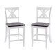 Alamont Home - Gwendolyn Rustic Wood Counter Height Stool (Set of 2) - White Wash