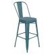 Alamont Home - Carly All-Weather Bar Height Stool with Poly Resin Seat - Kelly-Blue Teal/Teal - Kelly Blue-Teal/Teal-Blue