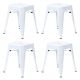 Alamont Home - Kai Industrial Metal Dining Stool (Set of 4) - White