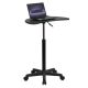 Alamont Home - Eve Half-Round Contemporary Laminate Laptop Desk - Black