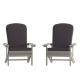 Alamont Home - Charlestown Indoor/Outdoor Adirondack Chairs with Cushions - Set of 2 - Gray