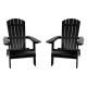 Alamont Home - Charlestown Adirondack Chair (set of 2) - Black