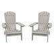 Alamont Home - Charlestown Adirondack Chair (set of 2) - Gray