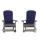 Alamont Home - Savannah Indoor/Outdoor Rocking Adirondack Chairs with Cushions - Set of 2 - Gray/Blue