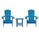 Alamont Home - Charlestown Outdoor Rectangle Cottage Resin 3 Piece Patio Set - Blue