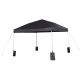 Alamont Home - Harris 10'x10' Pop Up Straight Leg Canopy Tent With Sandbags and Wheeled Case - Black