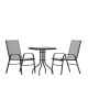 Alamont Home - Brazos Outdoor Square Contemporary 3 Piece Patio Set - Gray