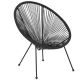 Alamont Home - Valencia Oval Comfort Take Ten Contemporary Bungee Bungee Chair - Black