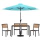 Alamont Home - Lark Outdoor Rectangle Modern 7 Piece Patio Set - Teal