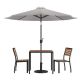 Alamont Home - Lark Outdoor Square Modern 5 Piece Patio Set - Gray