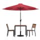 Alamont Home - Lark Outdoor Square Modern 5 Piece Patio Set - Red
