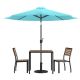 Alamont Home - Lark Outdoor Square Modern 5 Piece Patio Set - Teal