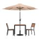 Alamont Home - Lark Outdoor Square Modern 5 Piece Patio Set - Tan