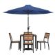 Alamont Home - Lark Outdoor Square Modern 7 Piece Patio Set - Navy