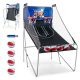 Costway - Dual Shot Basketball Arcade Game with 8 Game Modes Electronic Scoring - Blue