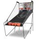 Costway - Dual LED Electronic Shot Basketball Arcade Game with 8 Game Modes 4 Balls Foldable - Gray