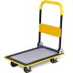 Costway - 330lbs Folding Platform Cart Dolly Push Hand Truck Moving Warehouse Foldable - Grey/Yellow
