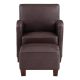 OSP Home Furnishings - Aiden Chair & Ottoman Faux Leather - Cocoa
