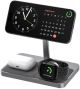 Zike - 3-in-1 Qi2 15W Wireless Charger Station, Foldable Charger for iPhone 16/15/14/13/12 Series, Apple Watch and AirPods - Gray