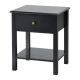 Costway - End Table Nightstand Storage Display Drawer Shelf Beside Bedroom - Black