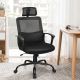 Costway Mesh Office Chair High Back Ergonomic Swivel Chair w/ Lumbar Support & Headrest - Black