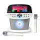 Singing Machine - Platinum Plus Wi-Fi Karaoke Machine, Music Streaming Apps, Bluetooth, 22 Voice Effects, 2 Wireless Microphones - White