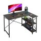 Bestier 47inch Small L Shaped Desk with Storage Shelves Corner Gaming Computer Desk - black