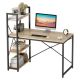 Bestier 47inch Small Gaming Computer Desk with Shelves for Home Office - Brown
