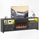 Bestier Fireplace, TV Stand, Entertainment Center, TV Stand, Storage Space - Black