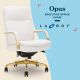 La-Z-Boy - Opus Executive Mid-Back Bonded Leather Office Chair - White and Gold