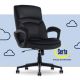Serta - Comfort Classic Mid-Back Executive Soft Velvet Office Chair - Black