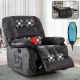 Bestier Massage Recliner Chair with Heat and Vibration Manual Overstuffed Recliners Soft - Dark Grey