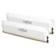 Crucial - Pro OC Gaming 32GB (2x16GB) DDR5 6400MHz C38 UDIMM Intel XMP 3.0 & AMD EXPO Desktop Memory - White