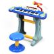 Costway - 37 Key Electronic Keyboard Kids Toy Piano MP3 Input with Microphone & Stool - Blue