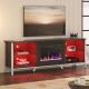 Bestier - TV Stand with Fireplace for TV Gaming Entertainment Center Up to 75