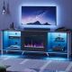 Bestier - TV Stand with Fireplace for TV Gaming Entertainment Center Up to 75