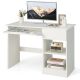 Costway Computer Desk Home Office Workstation Study Laptop Table w/Keyboard Tray Drawer - White